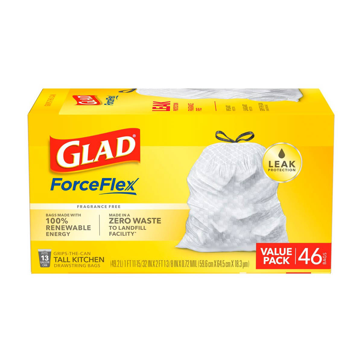 Glad ForceFlex trash bags